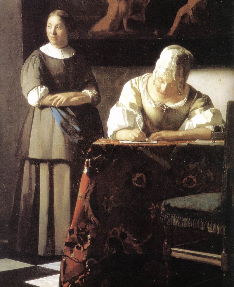 Lady Writing a Letter with Her Maid (detail)  ert